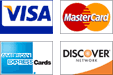 Mastercard, Visa, American Express, Discover accepted here.